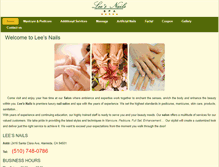 Tablet Screenshot of leesnailsalameda.com